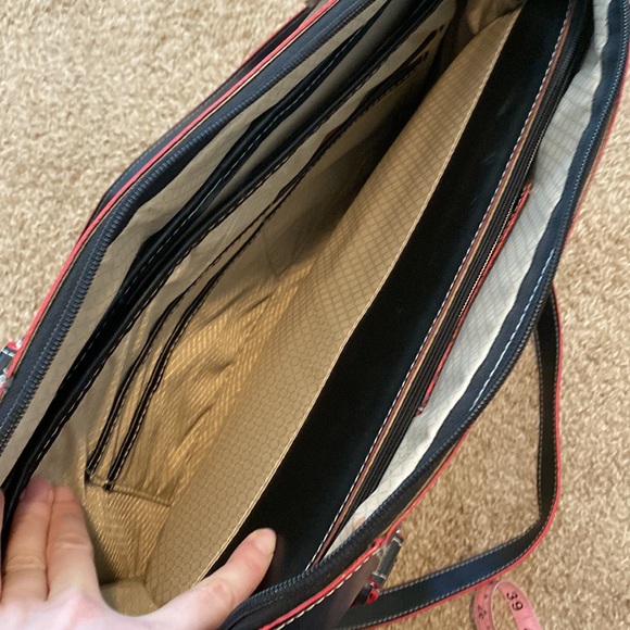 McKlein Black and Red Laptop Briefcase Bag - Picture 10 of 12